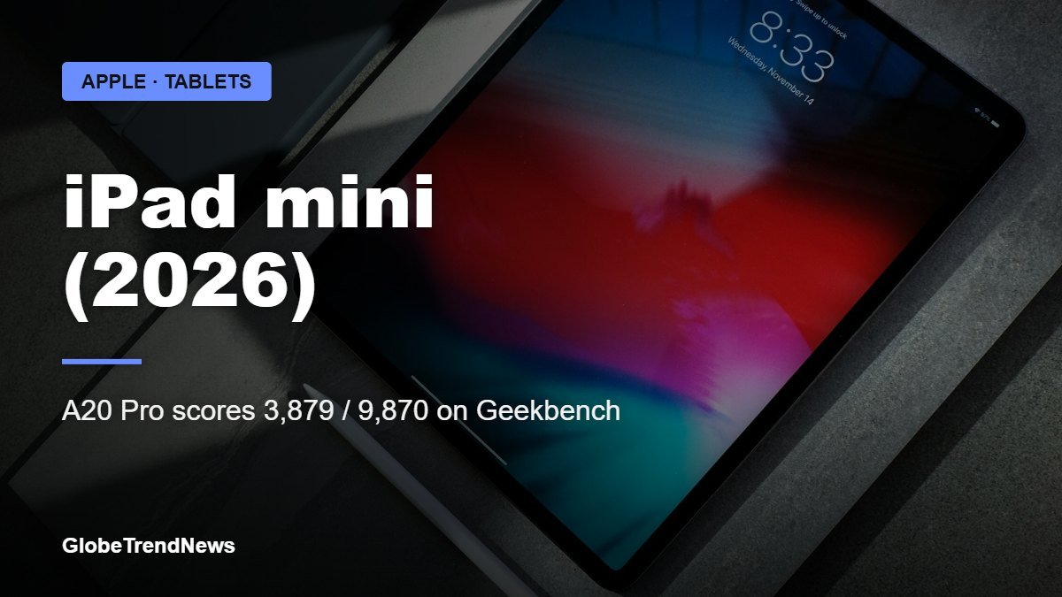 iPad mini 2026 A20 Pro Geekbench score